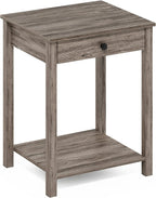 Classic Side Table with Drawer, 1 Pack, Rustic Oak