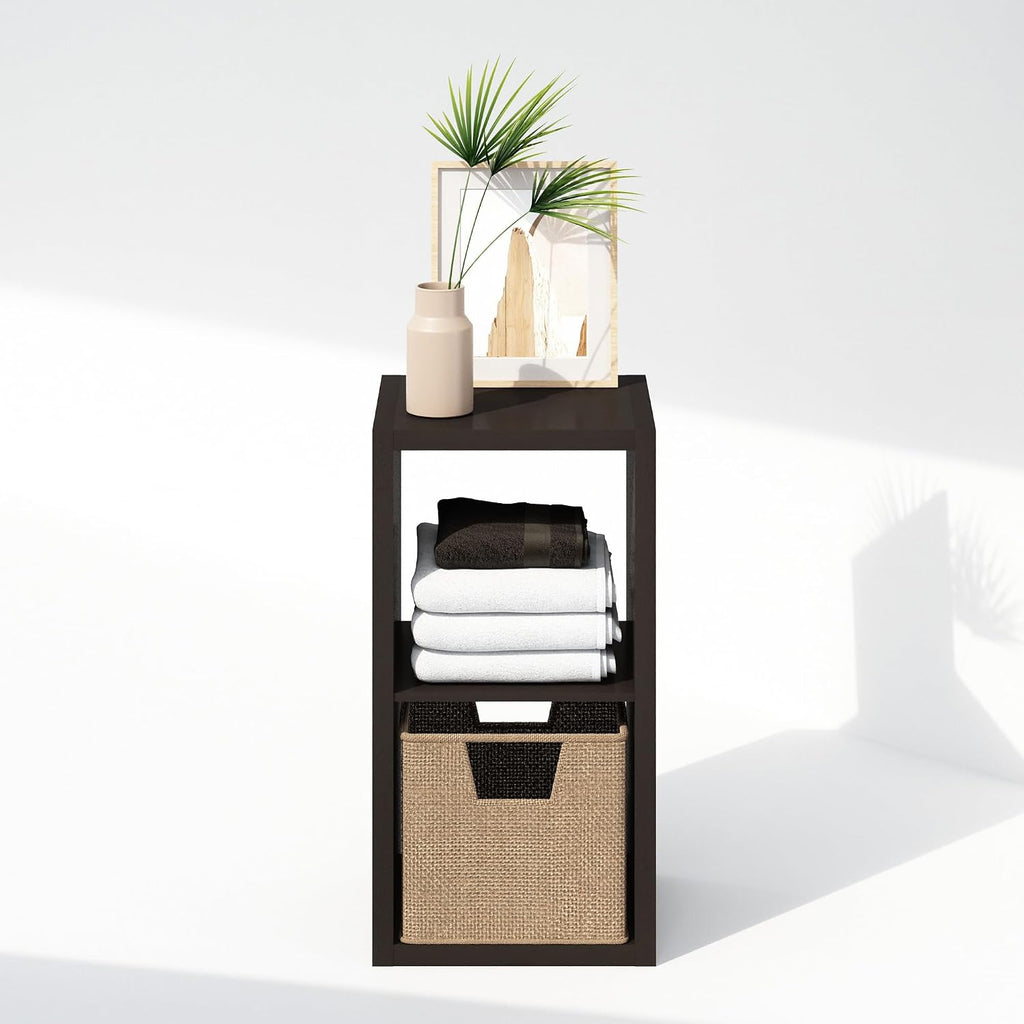 Cubic Extra Thick 2-Cube Closet Organizers and Storage, Dark Oak