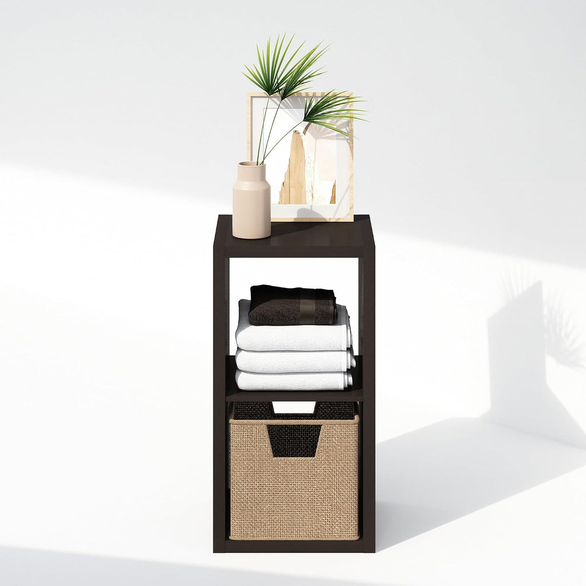 Cubic Extra Thick 2-Cube Closet Organizers and Storage, Dark Oak