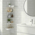 Rossi 5-Tier Corner Floating Shelves for Wall, White