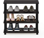 Turn-S-Tube Toolless 4-Tier Shoe Rack, Shoe Organizer, Espresso