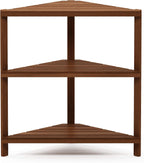 Outdoor 3-Tier Corner Plant Stand, Natural