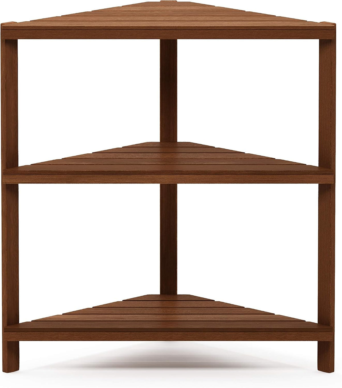 Outdoor 3-Tier Corner Plant Stand, Natural