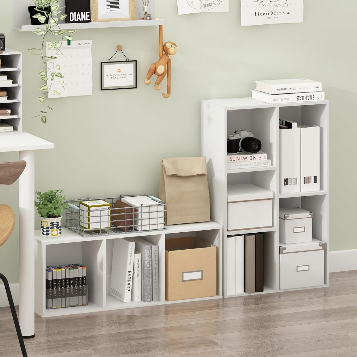 Luder 5-Cube No Tool Assembly Open Shelf, White