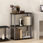 Turn-N-Tube Storage Shelves, 3-Tier Book Shelf, Corner Shelf, Toolless Open Shelves, for Organization and Storage, Living Room, Bedroom, Entryway, Laundry, Black