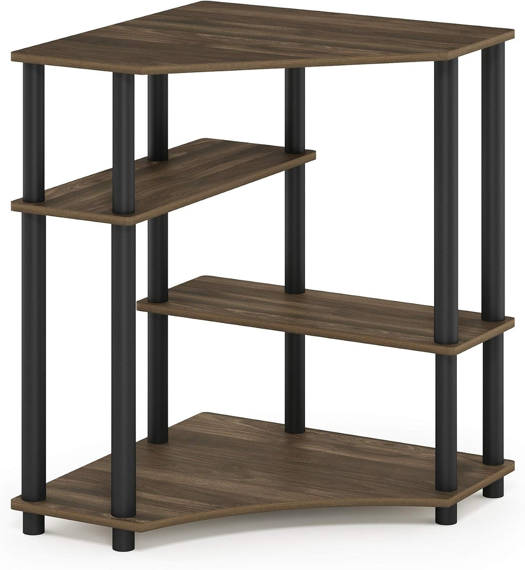 Turn-N-Tube Toolless Corner Baker Racks, Desk, Columbia Walnut