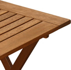 TIOMAN Outdoor Dining Set, Slatted Hardwood, Natural