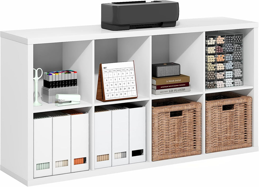 Cubicle 8-Cube Book Shelf, Bookshelf, Bookcase, White