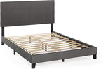 Laval Button Tufted Headboard Bed Frame, Queen Size, Stone