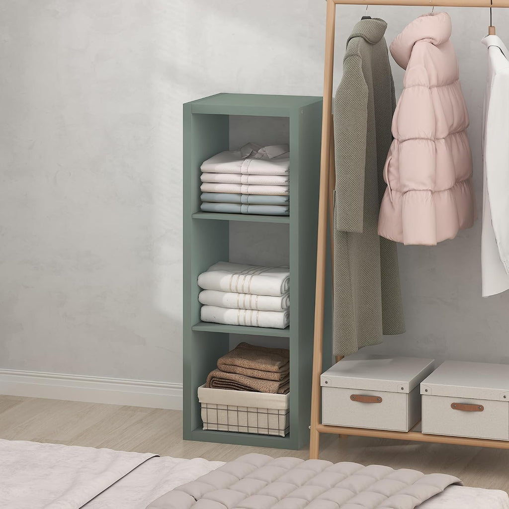 Cubic Extra Thick 3-Cube Closet Organizers and Storage, Sage Green