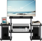 Turn-N-Tube No Tools Entertainment TV Stands, Black/Grey