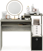 Econ Multipurpose Home Office Computer Writing Desk, French Oak Grey