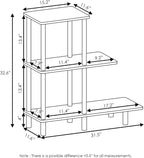 Turn-N-Tube 3-Tier Tall L-Shape Night Stand, French Oak