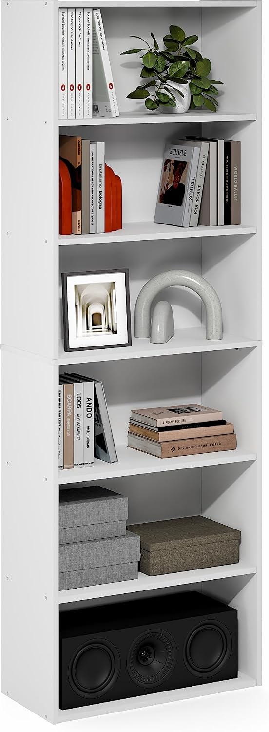 Reed Closet Organizers and Storage, 6-Tier Organizer, White