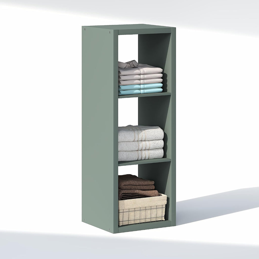 Cubic Extra Thick 3-Cube Closet Organizers and Storage, Sage Green