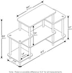 Turn-N-Tube No Tools Entertainment TV Stands, Black/Grey