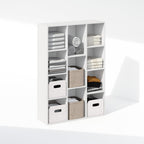 Reed Closet Organizers and Storage, 11-Cube Closet Organizer, Open Shelf Closet Storage, for Wardrobe, Bedroom, Living Room, White