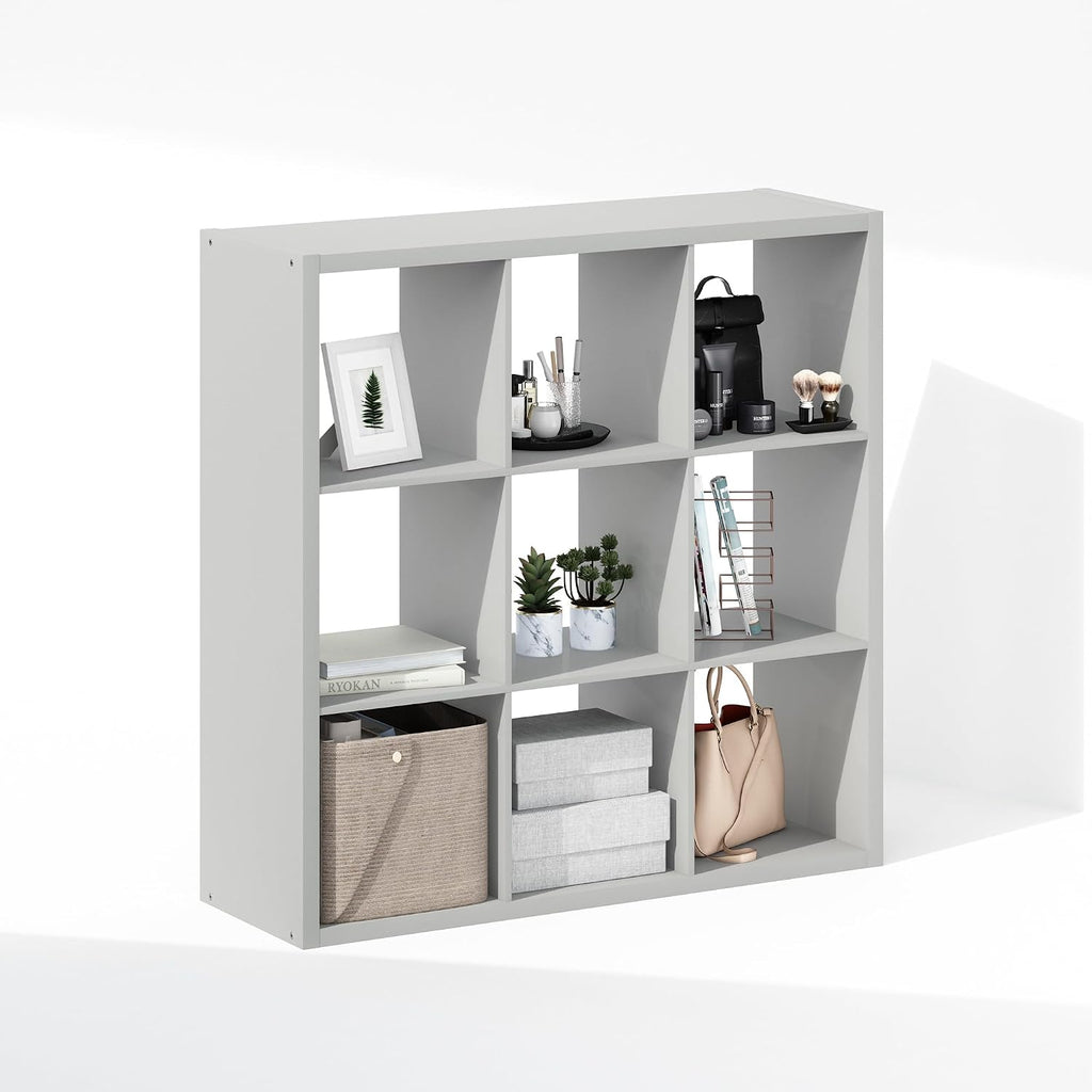 Cubic Extra Thick 9-Cube Closet Organizers and Storage, Light Grey