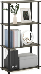 Turn-N-Tube Toolless 4-Tier Storage Shelves, French Oak