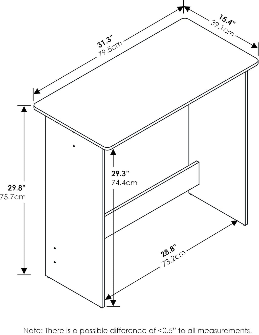 Simplistic Study Table, Light Blue