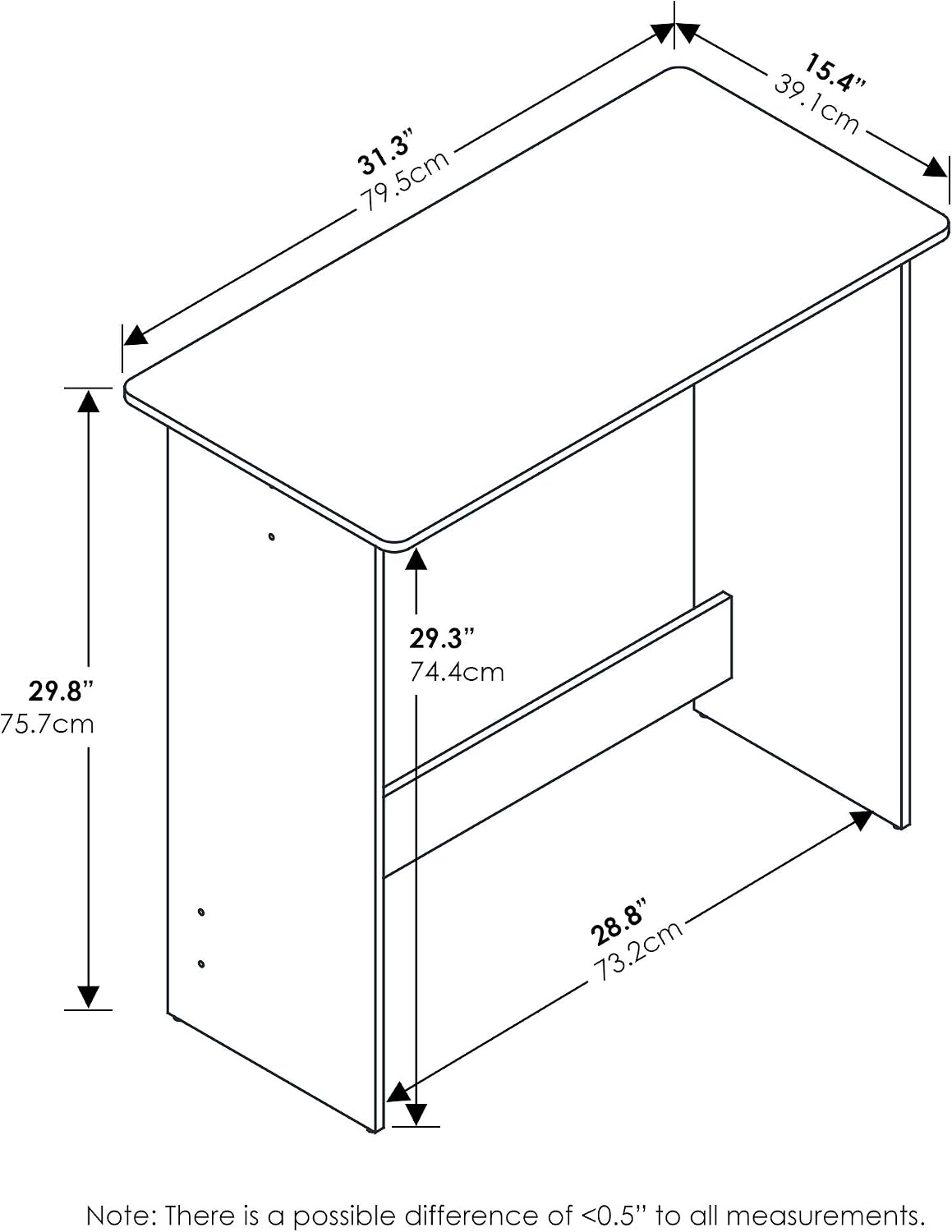 Simplistic Study Table, Light Blue