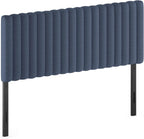 Roanne Upholstered Tufted Headboard, Denim, Queen