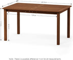 Outdoor Dining Table, Natural 35.5"D x 59.0"W x 29.0"H