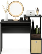 Econ 40-Inch Wide Computer Desk with Keyboard Tray, Classic Black