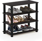 Turn-S-Tube Toolless 4-Tier Shoe Rack, Shoe Organizer, Espresso