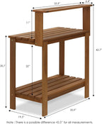 Tioman Outdoor Potting Bench with Storage Shelf, Natural