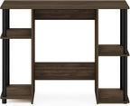 Jaya Computer Study Desk, Columbia Walnut/Black
