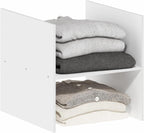 Cubicle Cube Insert, H-Shelf Cube Organizer, Fits into Extra Thick Cubes, for Organizers and Storage, White (Does not fit IKEA Kallax Shelving)