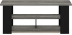 JAYA TV Stand, French Oak Grey/Black