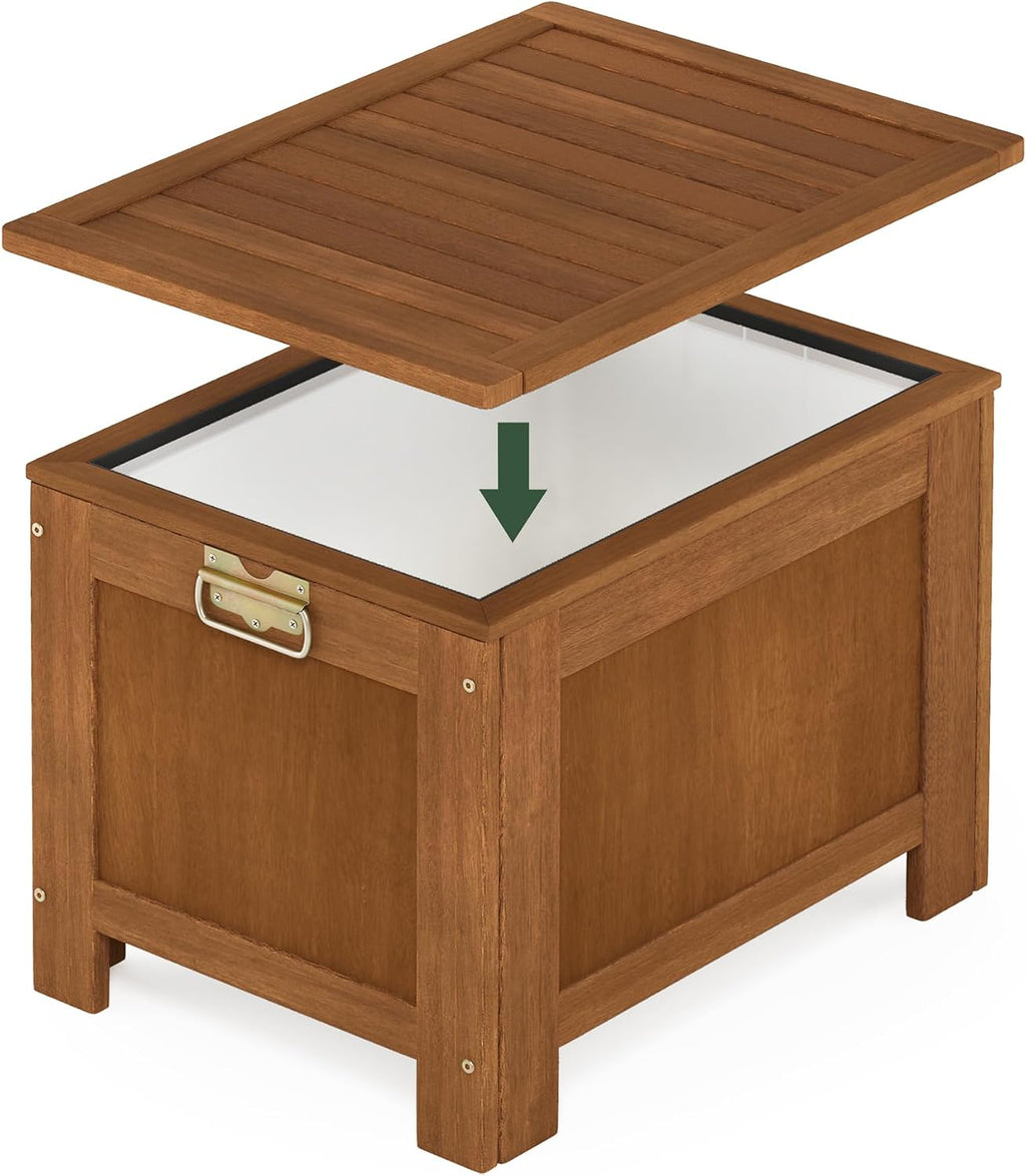 Hardwood Outdoor Cooler Storage, Porch