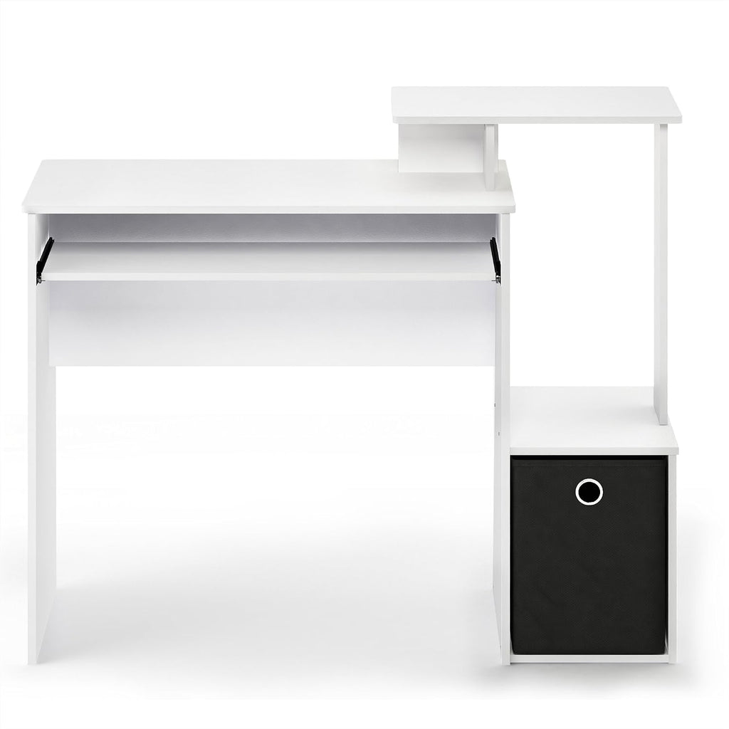 Econ Multipurpose Home Office Computer Writing Desk, White/Black