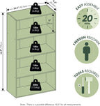 Reed Closet Organizers and Storage, 4-Tier Organizer, Amber Pine