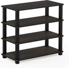 Turn-S-Tube Toolless 4-Tier Shoe Rack, Shoe Organizer, Espresso