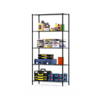 Wayar Metal Storage Shelf Rack, 6-Tier, 23 x 13 x 59, Black