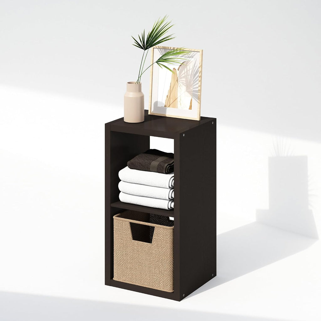 Cubic Extra Thick 2-Cube Closet Organizers and Storage, Dark Oak