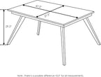 Redang Rectangular Indoor & Outdoor Smart Top Patio Dining Table/Patio Coffee Table/Small Patio Table/Picnic Table, Cement