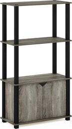 Go Green 4-Tier Storage Shelves, Book Shelf, French Oak