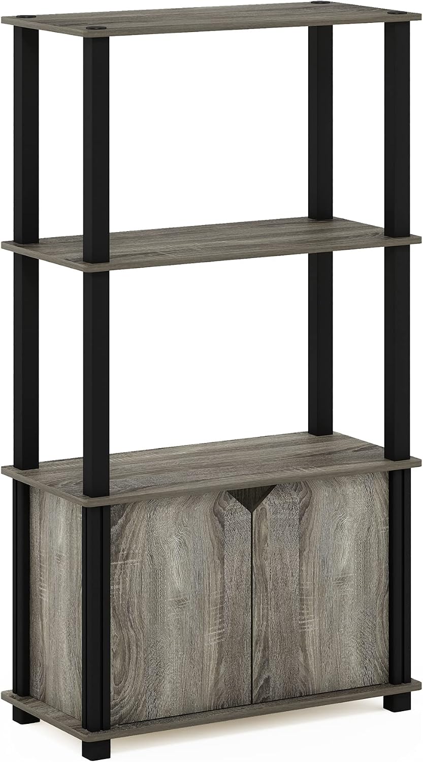Go Green 4-Tier Storage Shelves, Book Shelf, French Oak