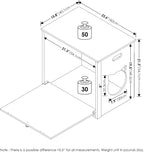 Peli Small Cat Litter Box Enclosure with Single Door, Ebony