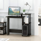 EFFICIENT Desk, 28.6" Wide Gaming Desk with 3 Open Side Shelves, Laptop Notebook Computer Desk, Office Desk for Home Office, Study Room, Dorm, Bedroom, Dark Espresso