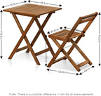 TIOMAN Outdoor Dining Set, Slatted Hardwood, Natural