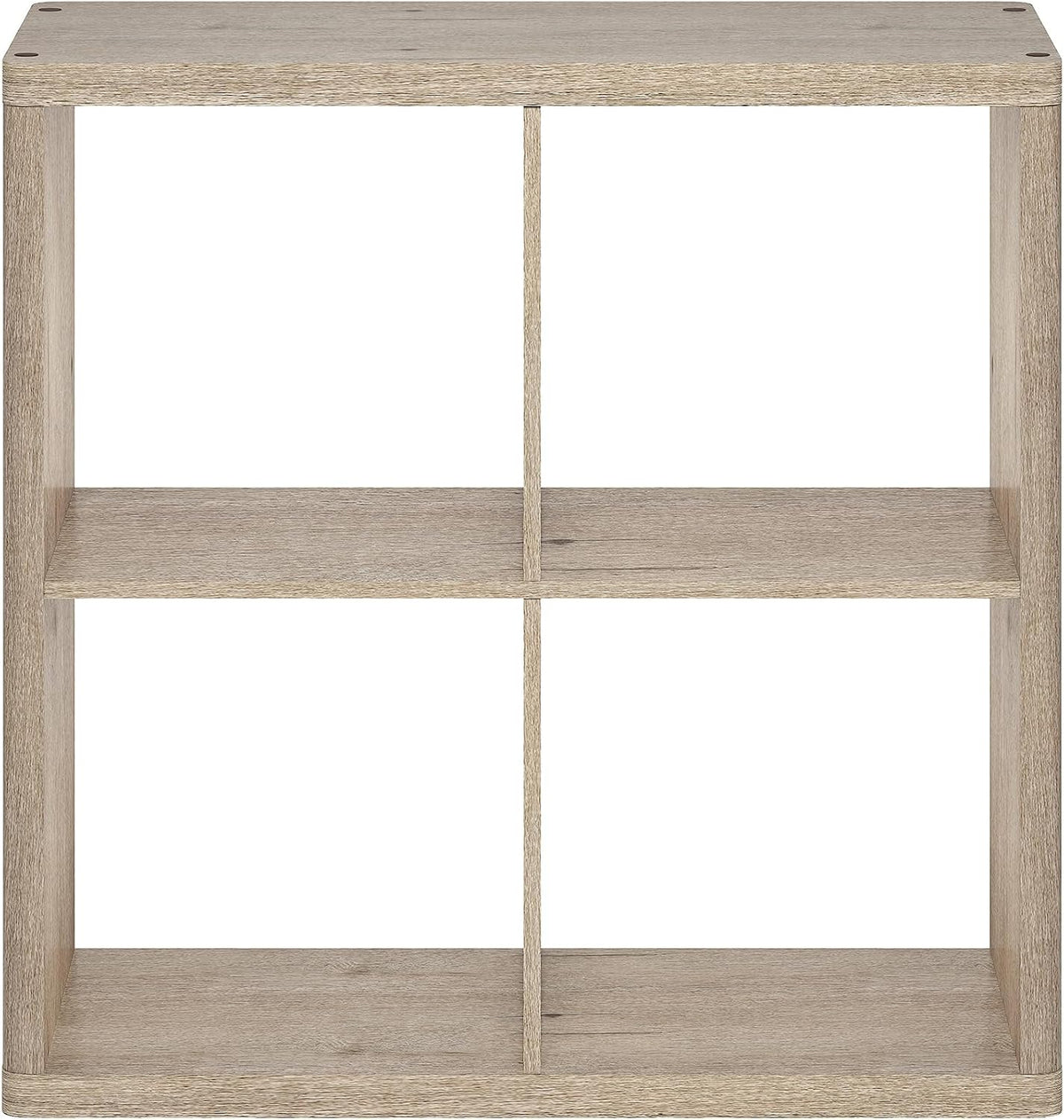 RADI 4-Cube Curved Edge Thick Frame Book Shelf, Natural