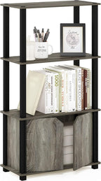 Go Green 4-Tier Storage Shelves, Book Shelf, French Oak