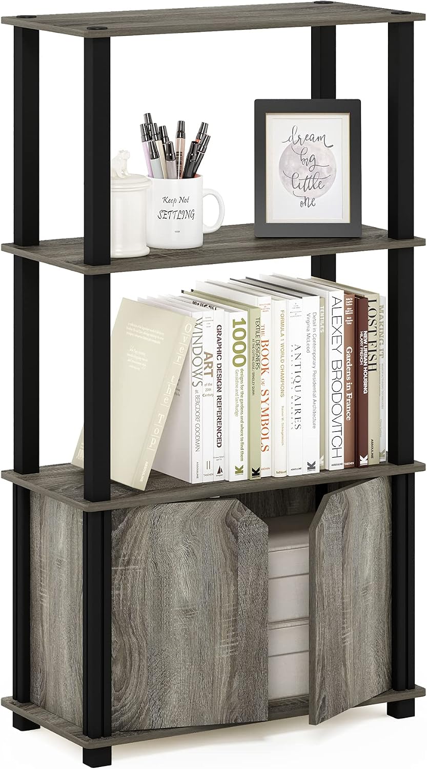 Go Green 4-Tier Storage Shelves, Book Shelf, French Oak