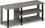Turn-N-Tube Compact Multi Storage Shoe Rack, 35.2"W 3-Tier, French Oak Grey/Black