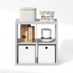 Cubic Extra Thick 4-Cube Closet Organizers and Storage, Light Grey